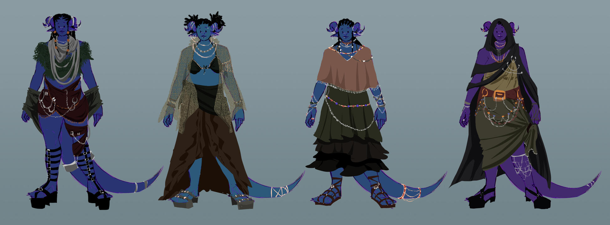 Female blue demon fashion